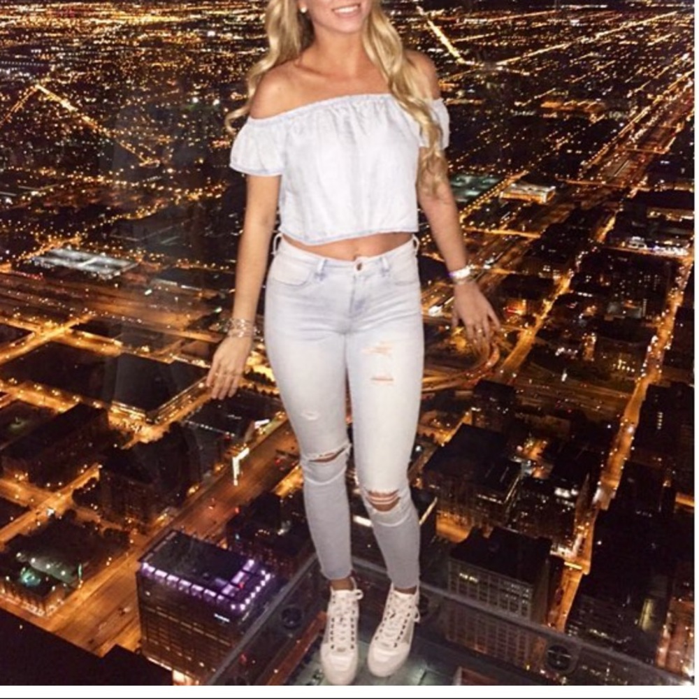 👖PACSUN👖 Distressed LightWash Denim Skinny Jeans